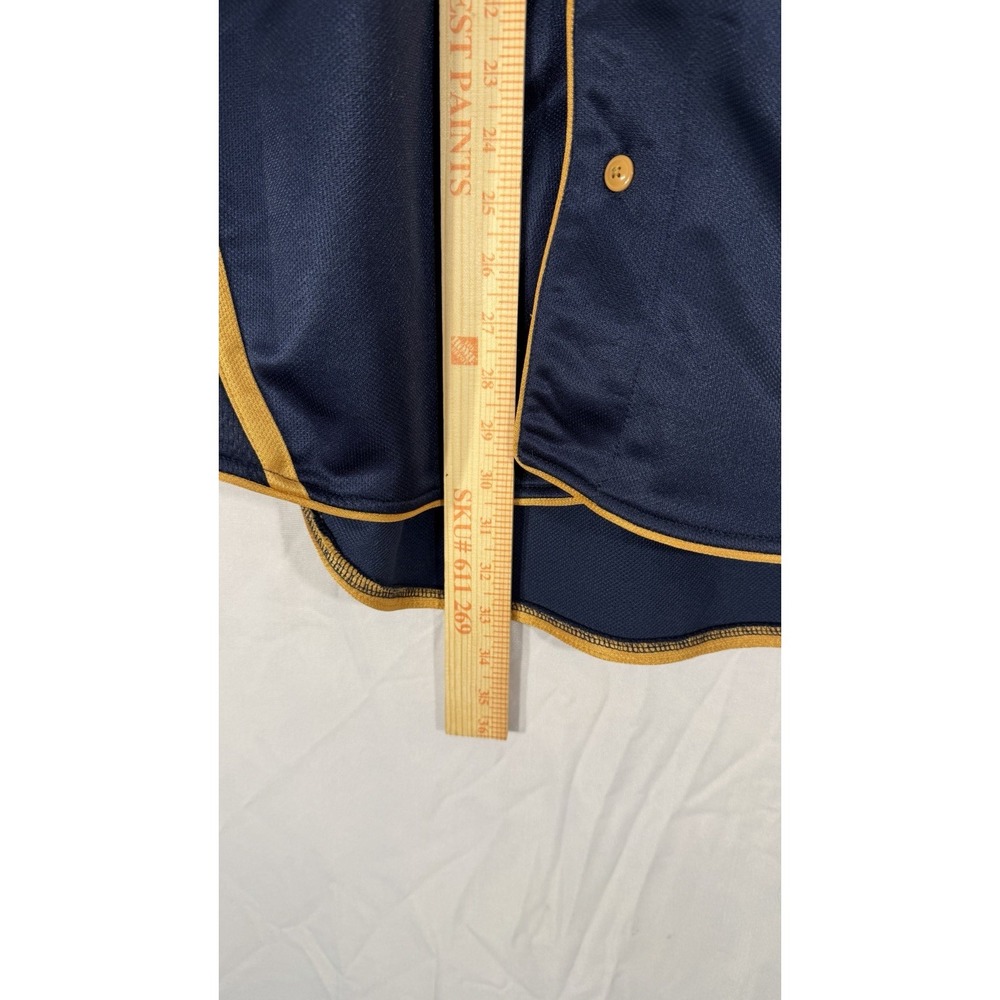 Vintage MILWAUKEE BREWERS Baseball Jersey Men's L Blue/gold True Fan Team - Picture 8 of 11